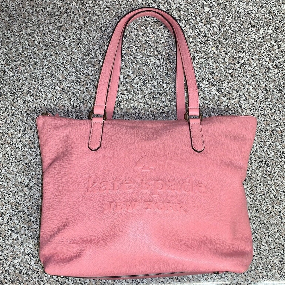 Kate Spade Larchmont Avenue Logo tote bag pink
